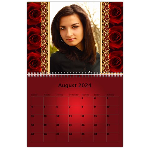 Valentine Wall Calendar (any Year) By Deborah Aug 2024