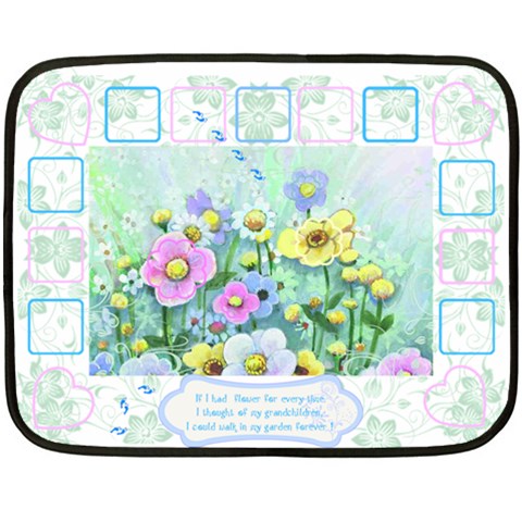 Flower Mini Blanket By Birkie 35 x27  Blanket
