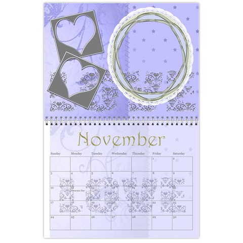 Large Wall  love  Calendar 2024 Red And Gold  By Claire Mcallen Nov 2024