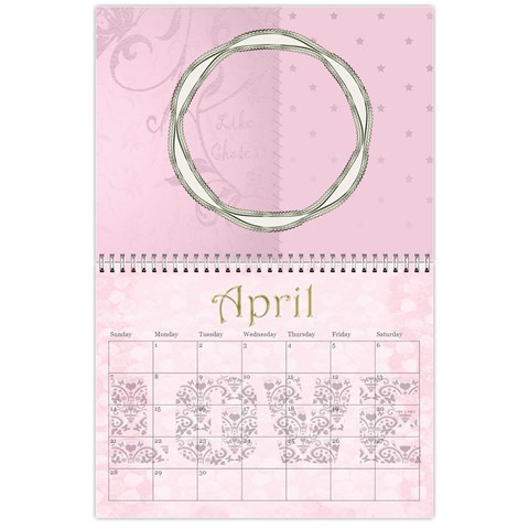 Large Wall  love  Calendar 2024 Red And Gold  By Claire Mcallen Apr 2024