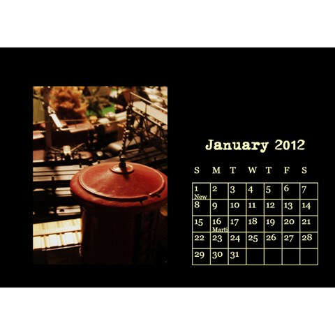Train Calendar By Joshua Irvine Jan 2012