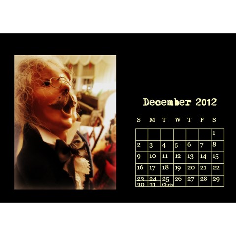 Train Calendar By Joshua Irvine Dec 2012