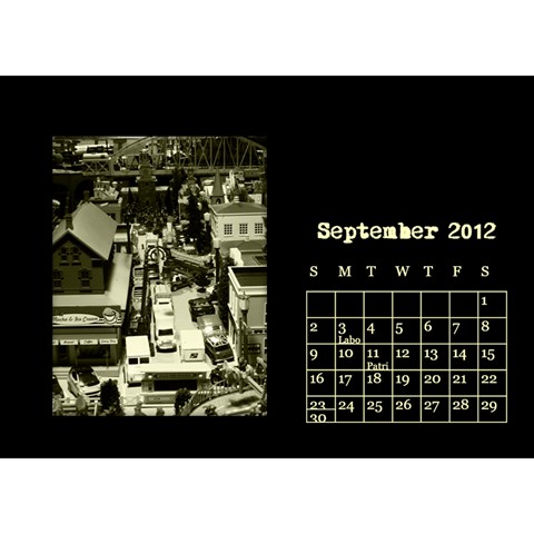 Train Calendar By Joshua Irvine Sep 2012