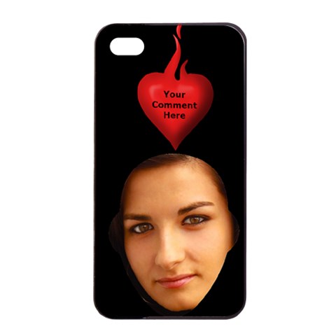 Flaming Heart Apple Iphone Seamless Case (black) By Deborah Front