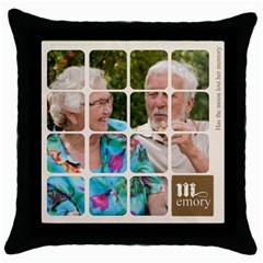 memory - Throw Pillow Case (Black)