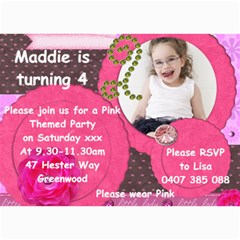 Maddie birthday invitation 2012 - 5  x 7  Photo Cards