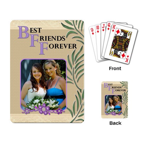Best Friends Forever Playing Cards By Lil Back