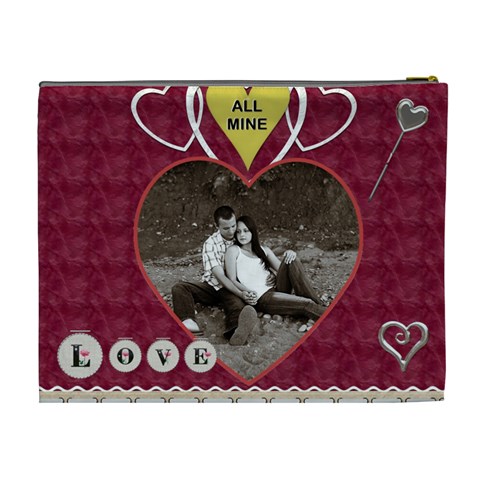 Be Mine, All Mine Xl Cosmetic Bag By Lil Back
