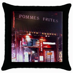 pommes frites - Throw Pillow Case (Black)