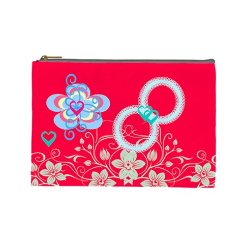 Flower Cosmetic Bag 2 By Birkie Front