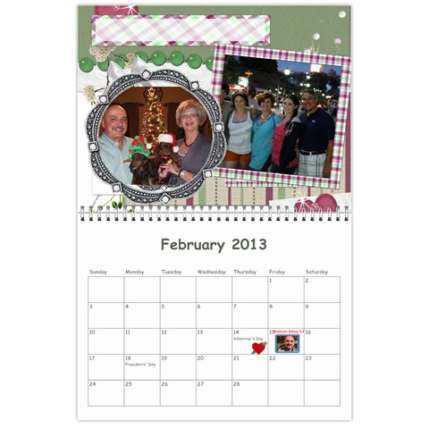 Calendar 18 Mo 2012 Feb 2013