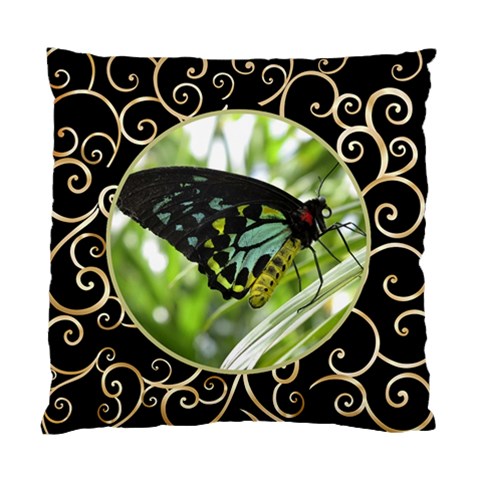 Black And Gold (2 Sided) Cushion By Deborah Back