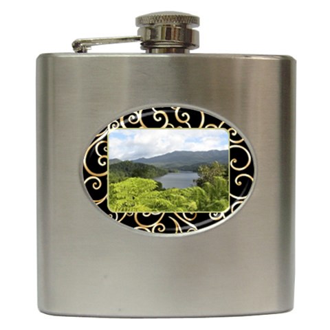 Our Home Hip Flask By Deborah Front