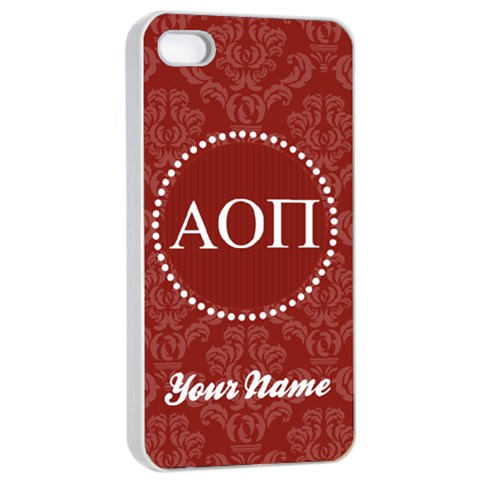 Alpha Omicron Pi Sorority Iphone 4/4s Case By Klh Front