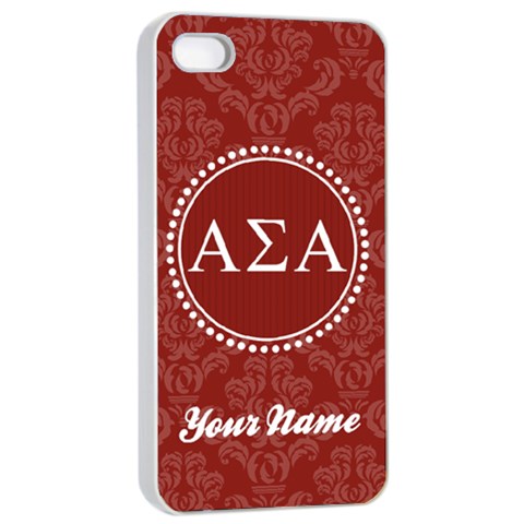 Alpha Sigma Alpha Sorority Iphone 4/4s Case By Klh Front