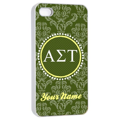 Alpha Sigma Tau Sorority Iphone 4/4s Case By Klh Front