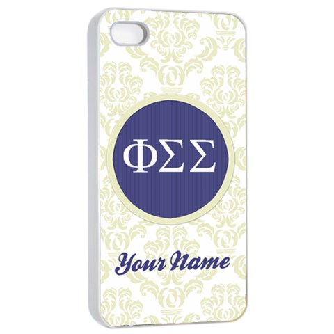 Phi Sigma Sigma Sorority Iphone 4/4s Case By Klh Front