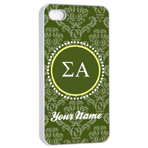 Sigma Alpha Sorority Iphone 4/4s Case By Klh Front