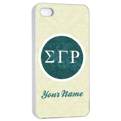 Sigma Gamma Rho Sorority Iphone 4/4s Case By Klh Front