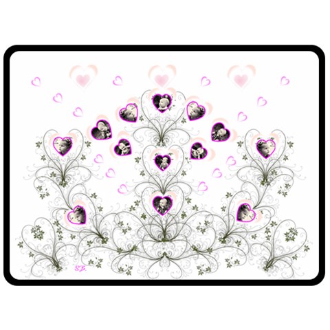 Bouquet Of Hearts Xl Blanket By Birkie 80 x60  Blanket Front