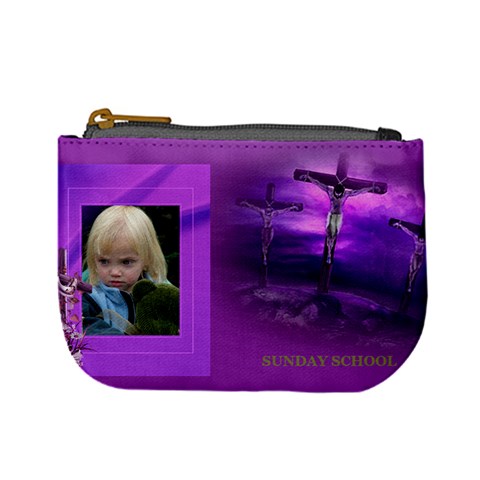 On The Cross Mini Coin Purse By Deborah Front