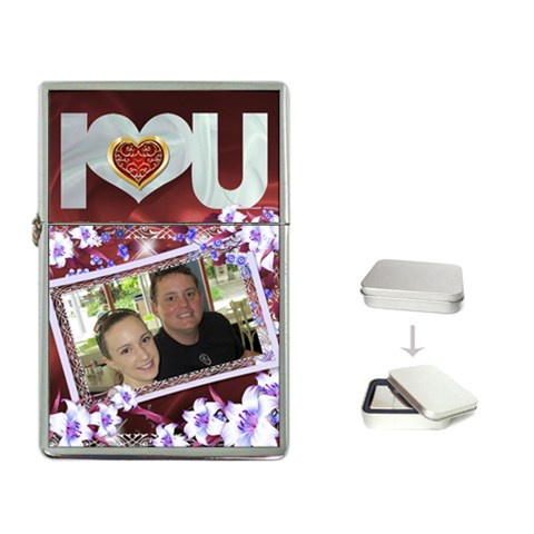 Love You Flip Top Lighter By Deborah Front