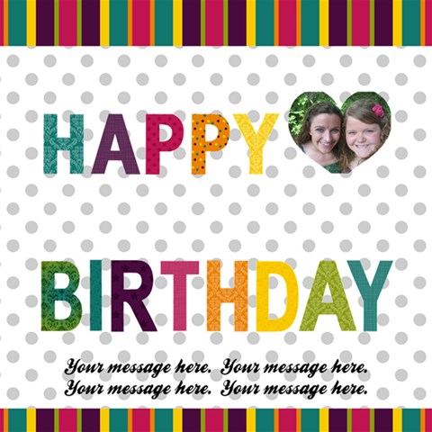 Bright Colors Happy Birthday 3d Card By Klh Inside
