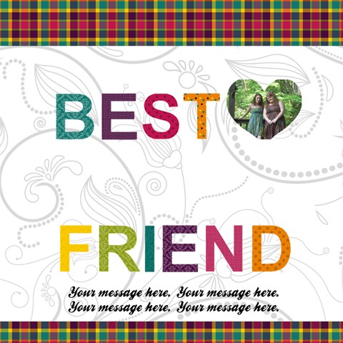 Bright Colors Best Friends 3d Card By Klh Inside