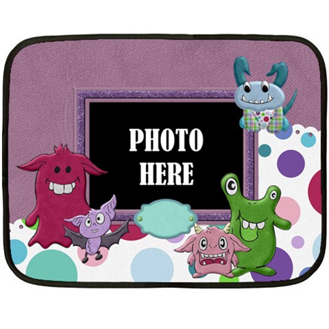 Monster Party 2 Sided Blanket 1 By Lisa Minor 35 x27  Blanket Front