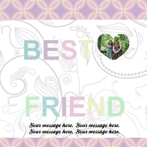 Simply Charming Best Friends 3d Card By Klh Inside