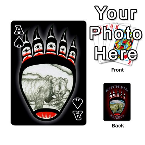 Ace Ketchikan Bear Paw Cards By Jeff Whitesides Front - SpadeA
