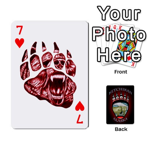 Ketchikan Bear Paw Cards By Jeff Whitesides Front - Heart7