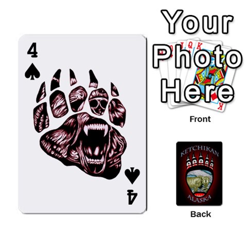 Ketchikan Bear Paw Cards By Jeff Whitesides Front - Spade4