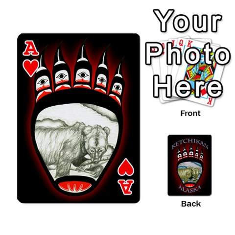 Ace Ketchikan Bear Paw Cards By Jeff Whitesides Front - HeartA