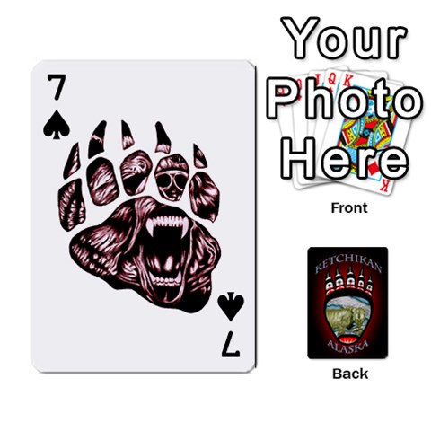 Ketchikan Bear Paw Cards By Jeff Whitesides Front - Spade7