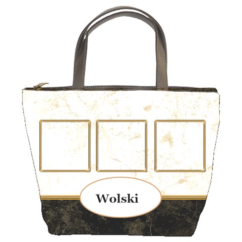 Gold And Marble Bucket Bag By Deborah Front