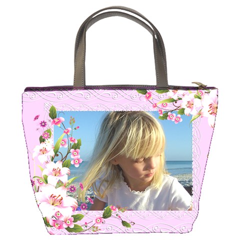 Pink Floral Bucket Bag By Deborah Back