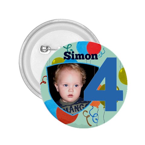 4 Birthday Boy Button 2 25 By Deborah Front