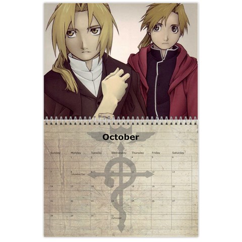 Fma Calendar By Krystal Oct 2012