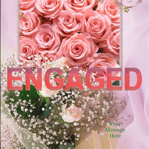 3d Engagement Card With Roses By Deborah Inside
