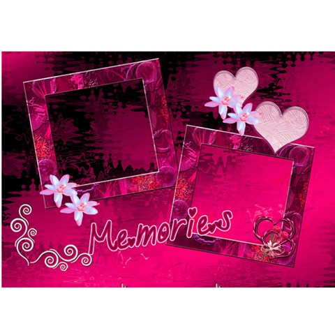 Memories Heart Hot Pink 3d Card Template By Ellan Front