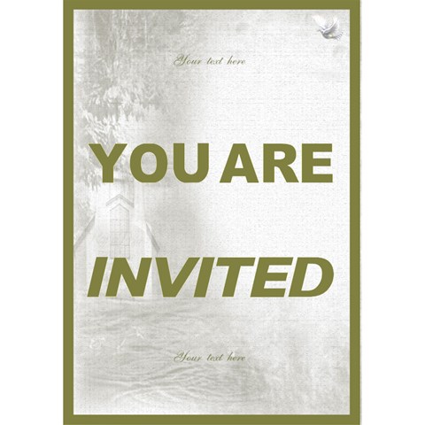 Our Wedding Invitation 3d (7x5) By Deborah Inside