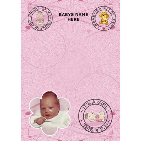 Baby Girl 3d Card By Lil Inside