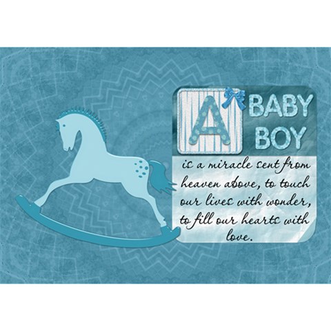Baby Boy 3d Card By Lil Front