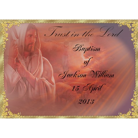 Baptism Boy 3d Card By Deborah Front