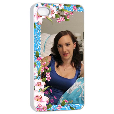 Pink Floral Apple Iphone 4/4 Seamless By Deborah Front