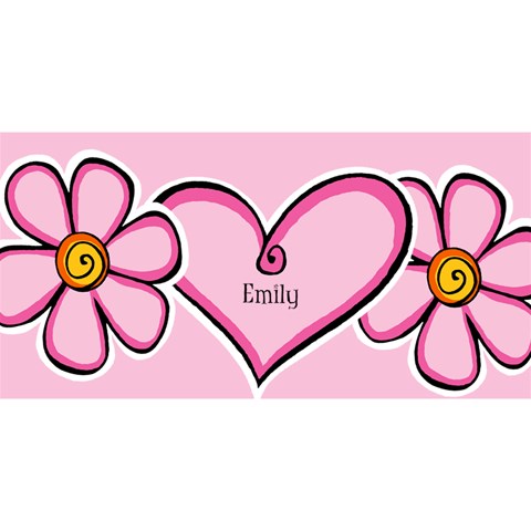 Named Pink Heart 3d Invited Card By Deborah Front