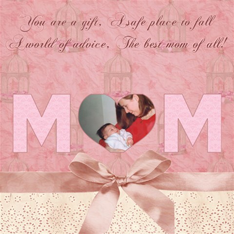 I Love You Mom Pink Bird Cage By Claire Mcallen Inside