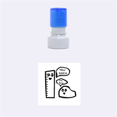 rock - Rubber Stamp Round (Small)