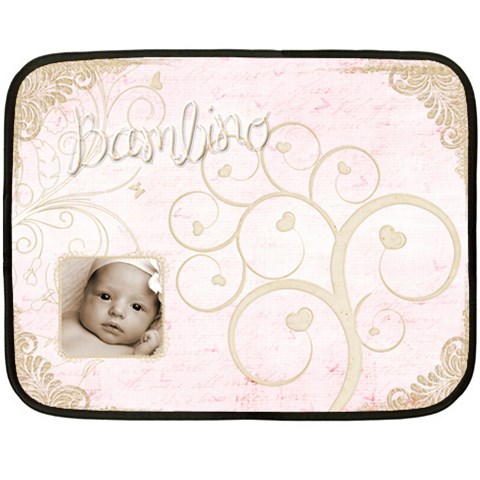 Bambino Girl Baby Mini Fleece Blanket By Catvinnat 35 x27  Blanket